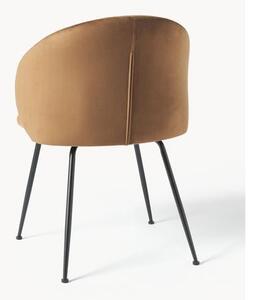 Krzesło tapicerowane z aksamitu Luisa, 2 szt