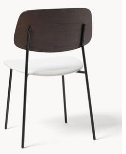 Krzesło z drewna z tapicerowanym siedziskiem Nadja, 2 szt