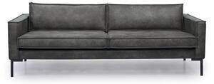 Ciemnoszara sofa ze sztucznej skóry Scandic Rate