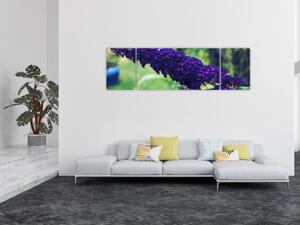 Obraz niebieskiego kwiatu (170x50 cm)