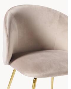 Krzesło tapicerowane z aksamitu Luisa, 2 szt