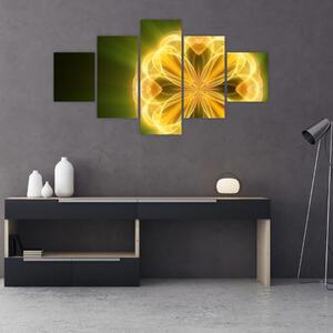 Obraz żółtego kwiatu (125x70 cm)