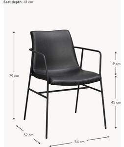 Krzesło z podłokietnikami ze sztucznej skóry Huntingbay, 2 szt