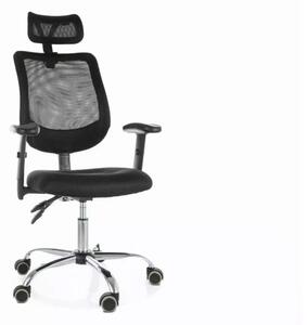 Czarny fotel biurowy FLEXISEAT Q-118RC