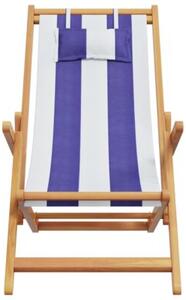 Składane krzesła plażowe, 2 szt., niebiesko-białe