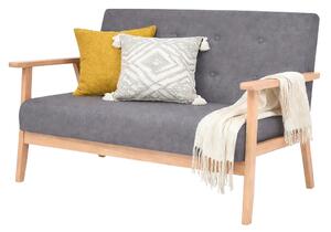 2-osobowa ciemnoszara sofa retro E4-W00