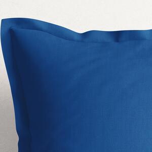 Goldea poszewka na poduszkę z ozdobną kantą bawełniana - błękit królewski 30 x 50 cm