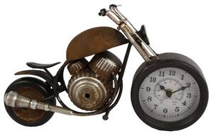Gifts Amsterdam Zegar biurkowy Motor, metalowy, brązowy, 35x13x17,5 cm