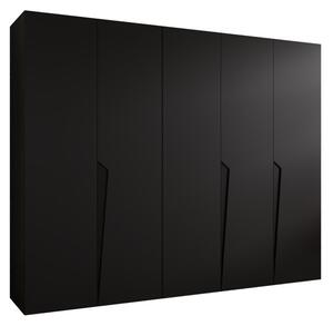 Szafa uchylna otwierana Piano 1 250 wys. 202 cm czarny + u. czarny