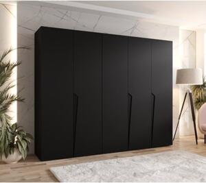 Szafa uchylna otwierana Piano 1 250 wys. 202 cm czarny + u. czarny