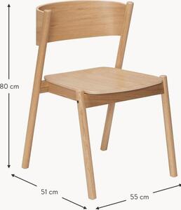 Krzesło z drewna Oblique