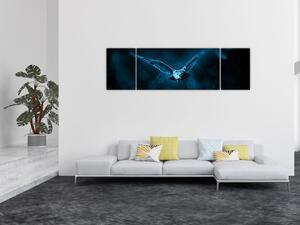 Obraz lecącej sowy (170x50 cm)