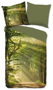 Good Morning Zestaw pościeli WOODS, 135x200 cm, zielony