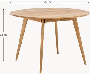 Stół do jadalni z drewna dębowego Yumi