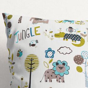 Goldea poszewka na poduszkę bawełniana dla dzieci - dżungla 60 x 60 cm