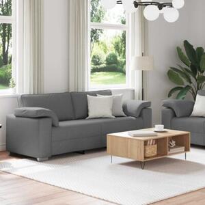 Zestaw sof 2 szt. ciemno szary 219 x 77 x 82 cm tkanina