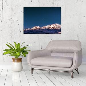 Obraz gór i nocnego nieba (70x50 cm)