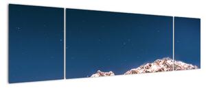 Obraz gór i nocnego nieba (170x50 cm)
