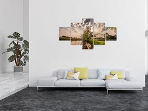 Obraz natury z promieniami (125x70 cm)