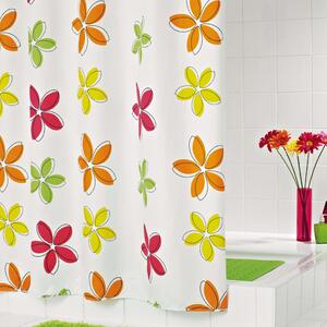 RIDDER Zasłona prysznicowa Textile, w kwiaty