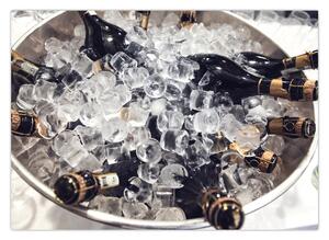 Obraz - szampan w lodzie (70x50 cm)