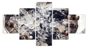 Obraz - szampan w lodzie (125x70 cm)
