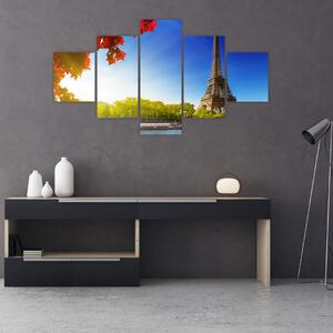 Obraz - jesień w Paryżu (125x70 cm)