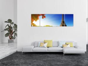 Obraz - jesień w Paryżu (170x50 cm)