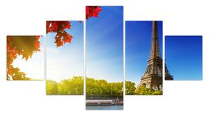 Obraz - jesień w Paryżu (125x70 cm)