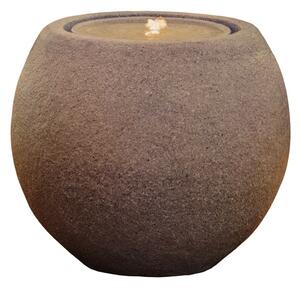 HEISSNER Fontanna tarasowa w kształcie kuli, LED, 50x50x43 cm, rdzawa