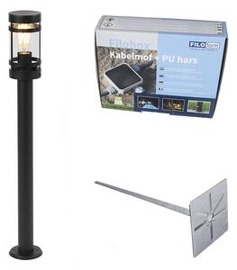 Nowoczesna lampa zewnętrzna czarna 80 cm IP44 - Gleam