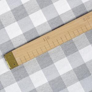 Goldea tkanina dekoracyjna menorca - duża szaro-biała kratka - szer. 140cm 140 cm