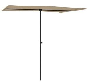 Parasol ogrodowy na aluminiowym słupku, 2x1,5 m, taupe