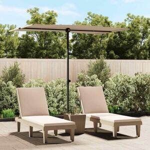 Parasol ogrodowy na aluminiowym słupku, 2x1,5 m, taupe
