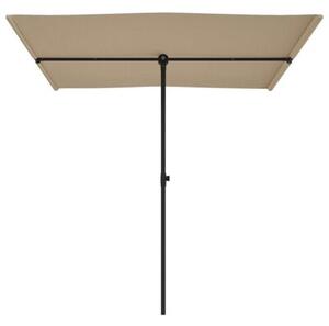Parasol ogrodowy na aluminiowym słupku, 2x1,5 m, taupe