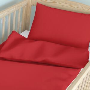 Goldea pościel bawełniana do łóżeczka - czerwona 90 x 120 i 40 x 60 cm