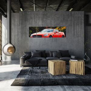 Obraz - czerwony Mercedes (170x50 cm)