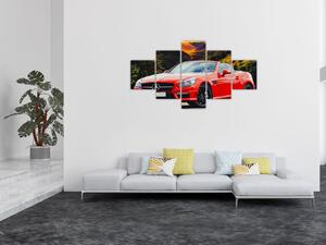 Obraz - czerwony Mercedes (125x70 cm)