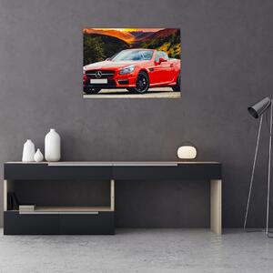Obraz - czerwony Mercedes (70x50 cm)