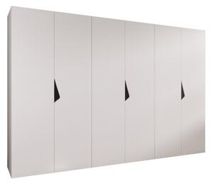 Szafa uchylna otwierana Sandi 1 300 (3x100) wys. 202 cm biaÅy + u. czarny