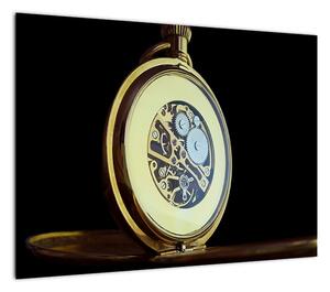 Obraz złotego zegarka kieszonkowego (70x50 cm)