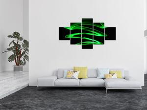 Obraz - neonowe fale (125x70 cm)