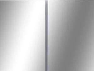 Szafka łazienkowa z lustrem i LED, biała, 80x15x60 cm, mdf