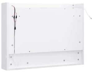 Szafka łazienkowa z lustrem i LED, biała, 80x15x60 cm, mdf