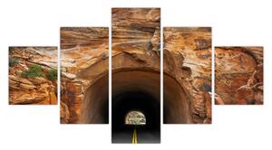 Obraz - tunel w skale (125x70 cm)