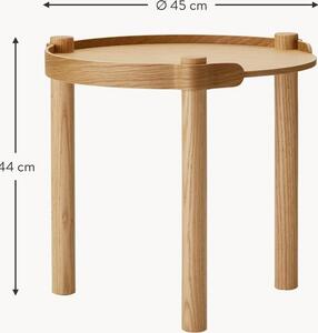 Okrągły stolik pomocniczy z drewna dębowego Woody
