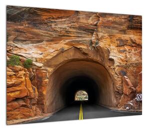 Obraz - tunel w skale (70x50 cm)