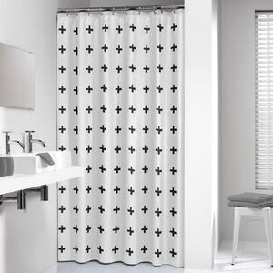 Sealskin Zasłona prysznicowa Signes, 180x200 cm, czarno-biała