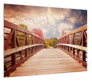 Obraz - drewniany most (70x50 cm)