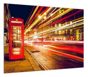 Obraz czerwonej budki telefonicznej w Londynie (70x50 cm)